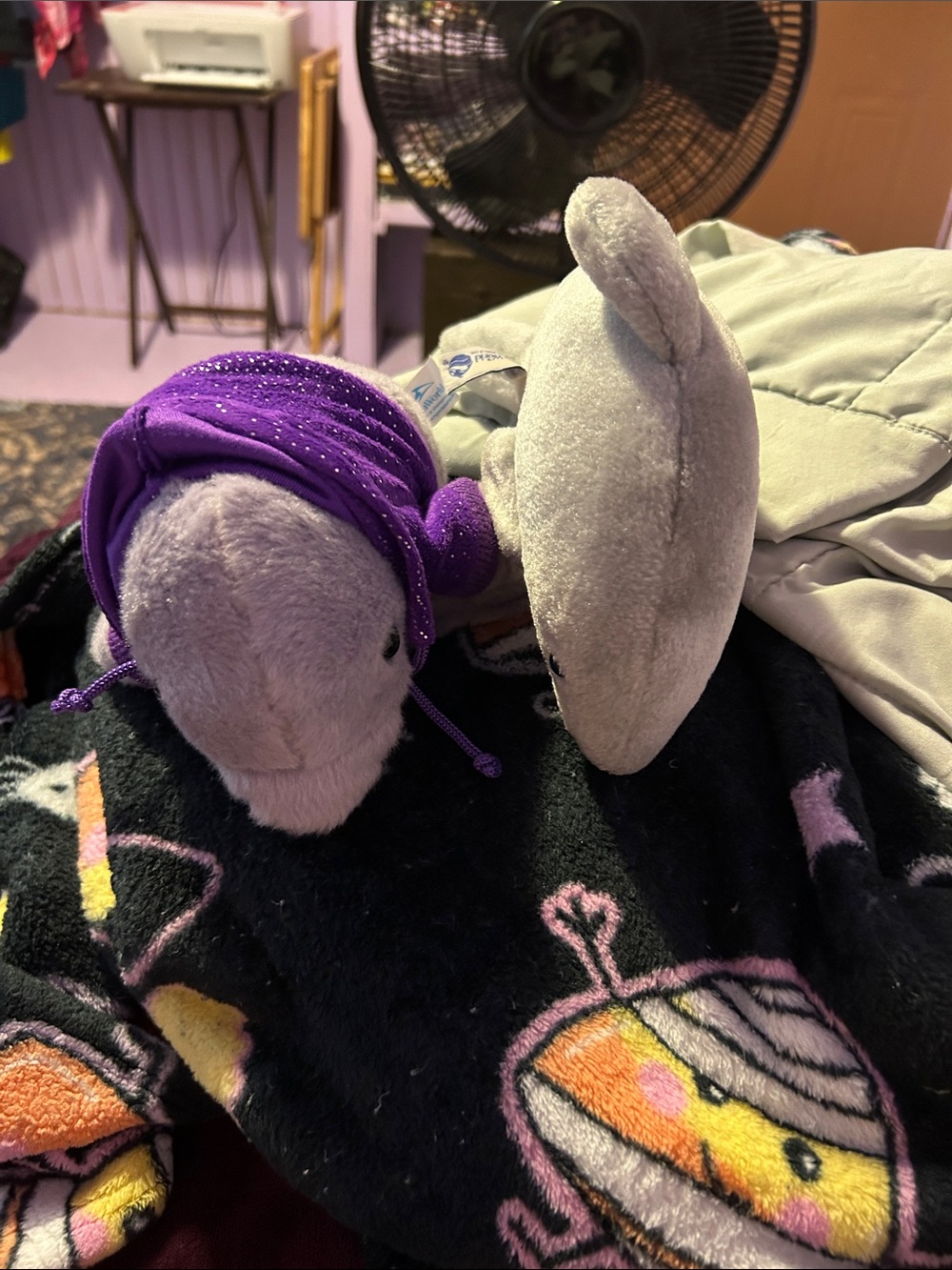 SeaWorld Purple Hoodie Dolphin Plush Stuffed Animal - Picture 2 of 13